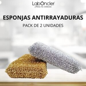 ESPONJA ANTIRRAYADURAS PACK 2 UDS. ORO Y PLATA