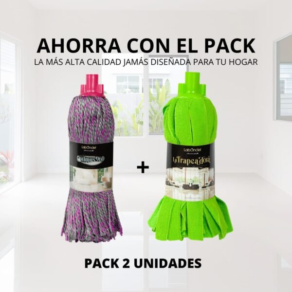 PACK DOBLE FREGONA OPTIMUS 960+TRAPEADORA