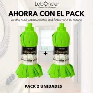 PACK DOBLE FREGONA TRAPEADORA MÁGICA