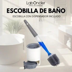 ESCOBILLA DE BAÑO CON DISPENSADOR INCLUIDO