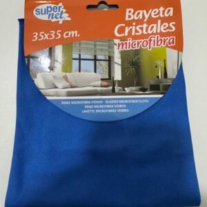 BAYETA DE MICROFIBRA PARA CRISTALES 35X35 AZUL